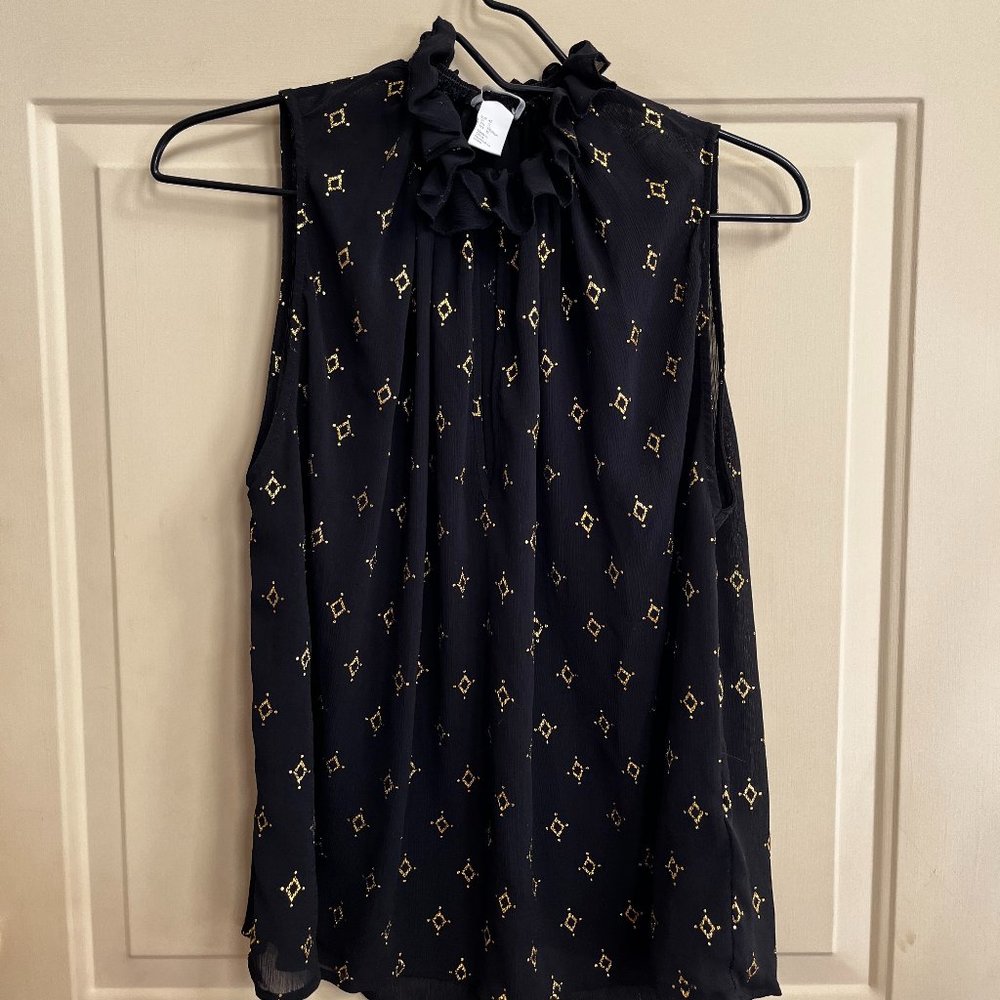H&M Black and Gold Top